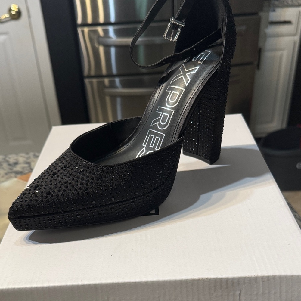 Express Black Studded Women's Heels
